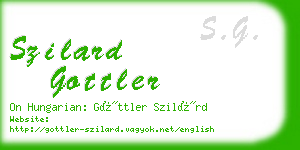 szilard gottler business card